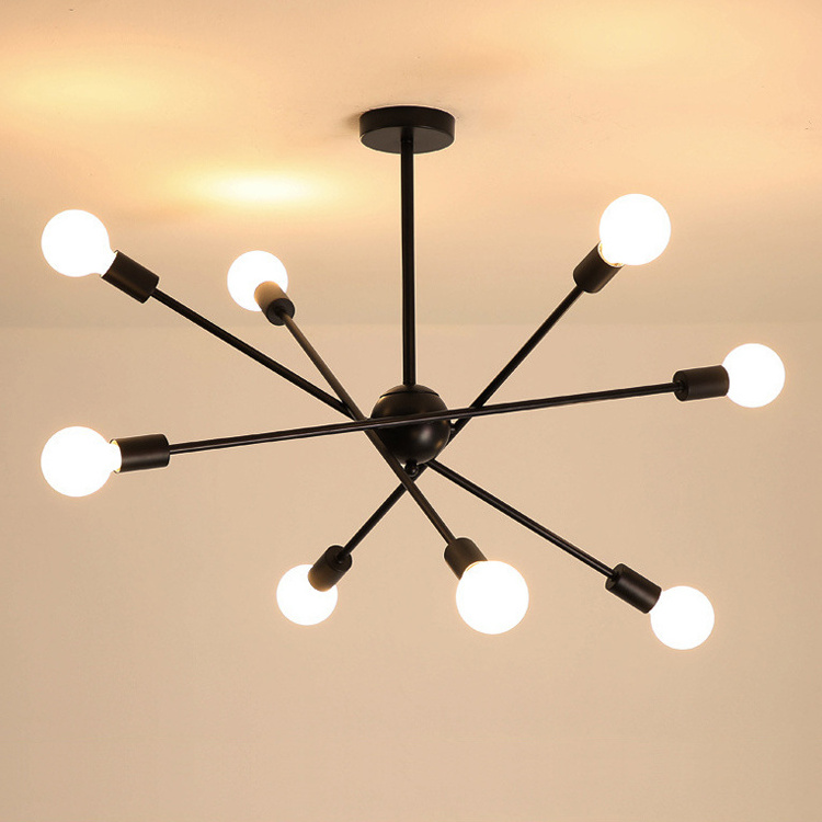 Modern Sputnik Chandelier With Adjustable Arms Mid Century Pendant Light Of 6 Lights Vintage Light Fixture