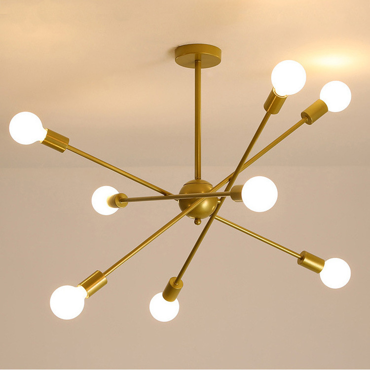 Modern Sputnik Chandelier With Adjustable Arms Mid Century Pendant Light Of 6 Lights Vintage Light Fixture