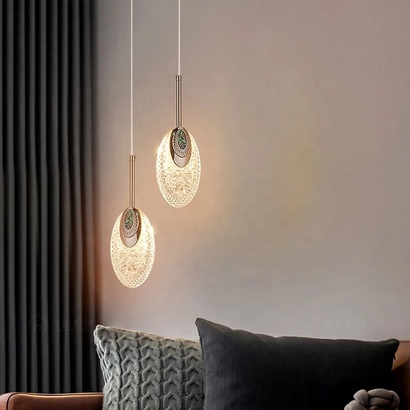 Nordic Crystal Pendant Light Luxury Hanging Lamps for Living Room Bedroom Home Decor Chandelirer Crystal Series Lustre Lamp