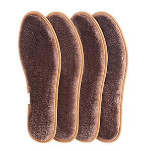 Wholesale winter thermal velvet foot insoles sweat absorbing deodorant thermal Insoles feet warming pads inserts  MOQ 1 pair