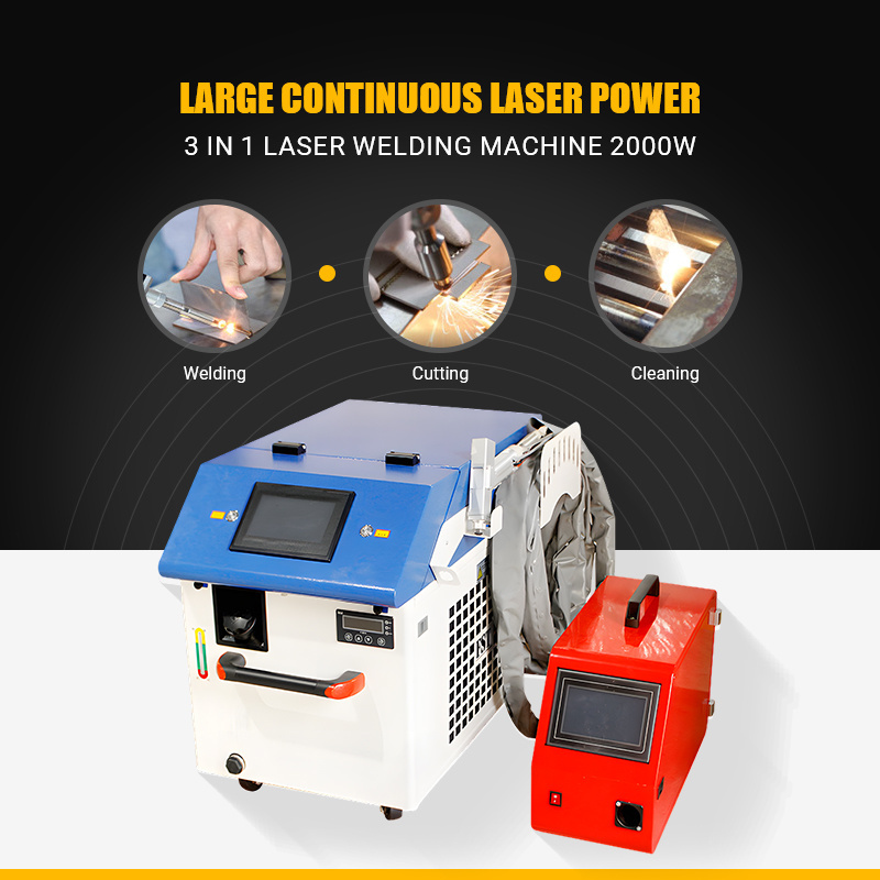 Welder Fiber Laser Welding Machine 1500w 3 in 1 Welding Cutting Cleaning Iron Aluminum Stainless Steel Brass