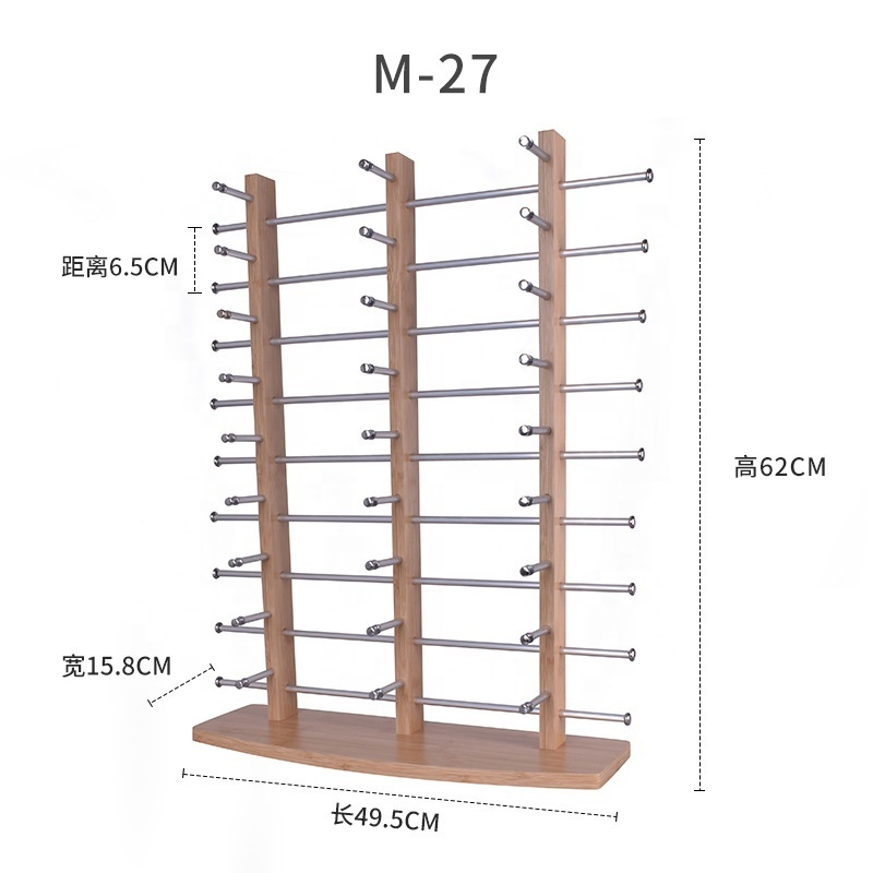 Factory Direct In Stock Shop Equipment Custom Size wooden Countertop sunglasses eye glasses stand display rack