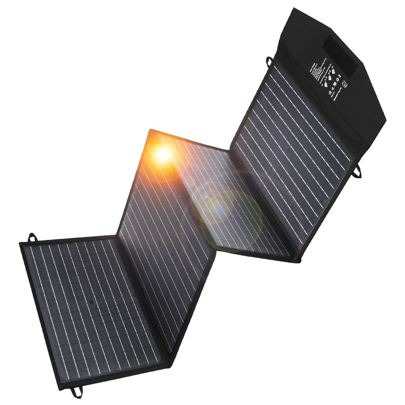 60w 100w 200w 300w portable foldable  solar panels connect with portable backpack power