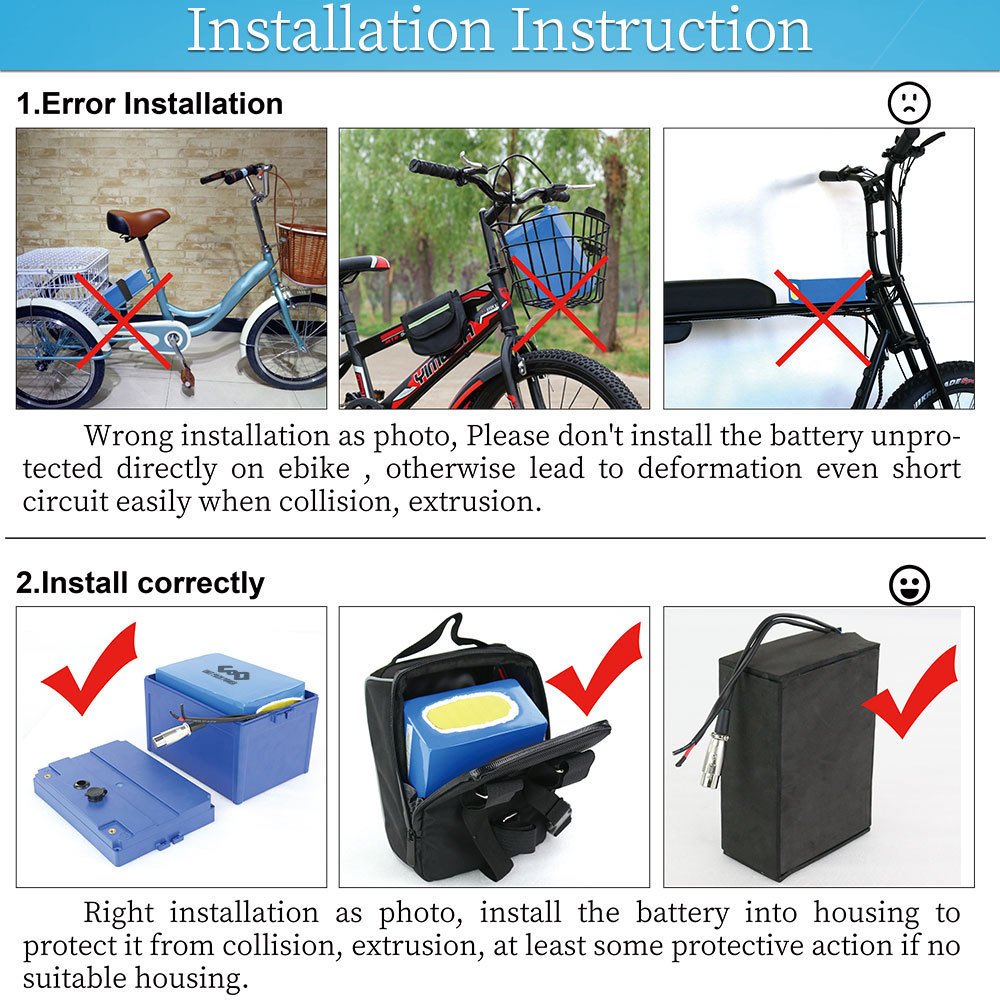 60V 15Ah 20AH 25AH 30AH Lithium Battery Customized Super Power Electric Bike  akku  for Electric Motor Scooter