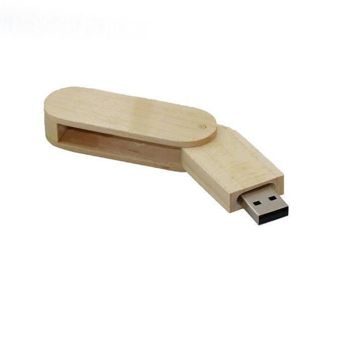 Promotional Swivel Bamboo 64Gb Electronic gadgets USB Key Flash Jump Drive