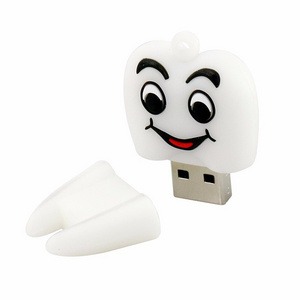 Custom gifts 512mb Tooth Shaped usb flash drive flat memory stick Customized USB Memory