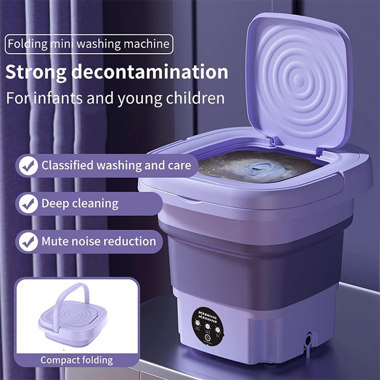 Portable Washing Machine 8L Mini Washer 3 Modes For Underwear Baby Clothes Mini Lavadora Portatil Minilavadora