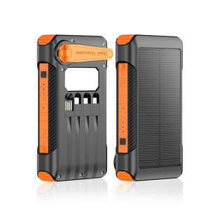 Hand crank electricity generator Solar power bank 10000mah Hand crank powerbank 20000 mAh with solar panel charger power banks