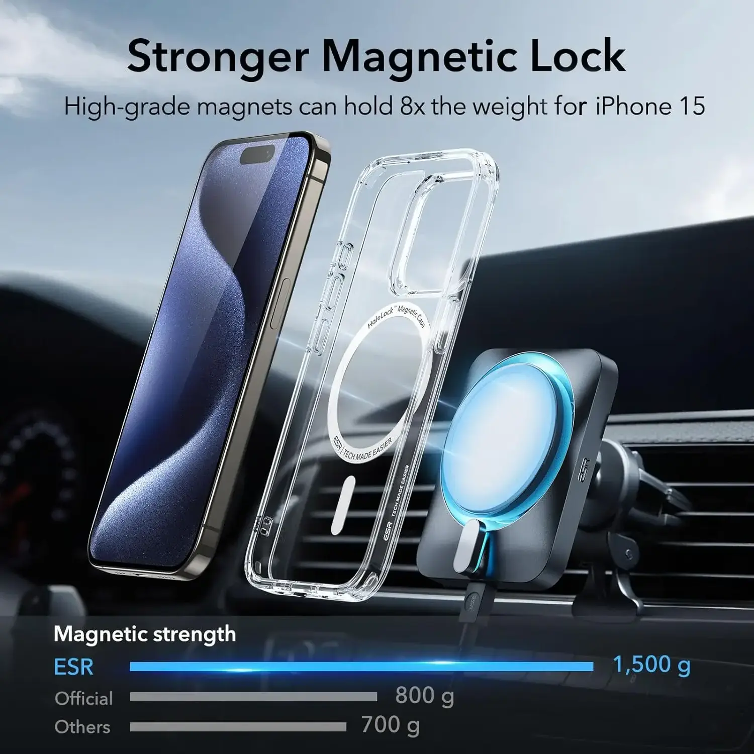 Clear Wireless Charging Magnetic Suction Cell Phone Case For iphone 15 Pro Max Tpu Pochette phone for iPhone 15 Case