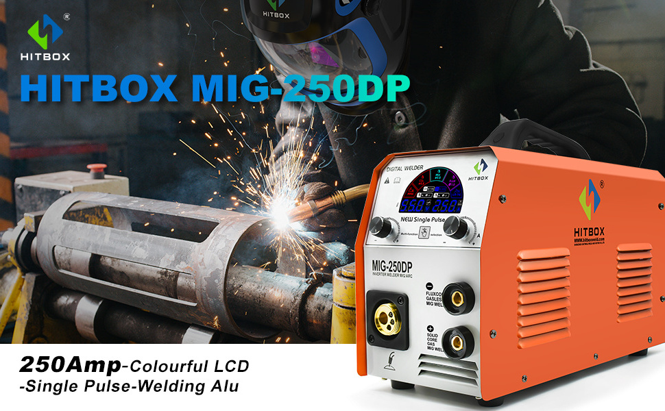 HITBOX Factory WHOLESALE 5 in 1 MMA TIG MAG MIG Welder 200 AMP IGBT Aluminum CO2 NO GAS Inverter Welding Machine