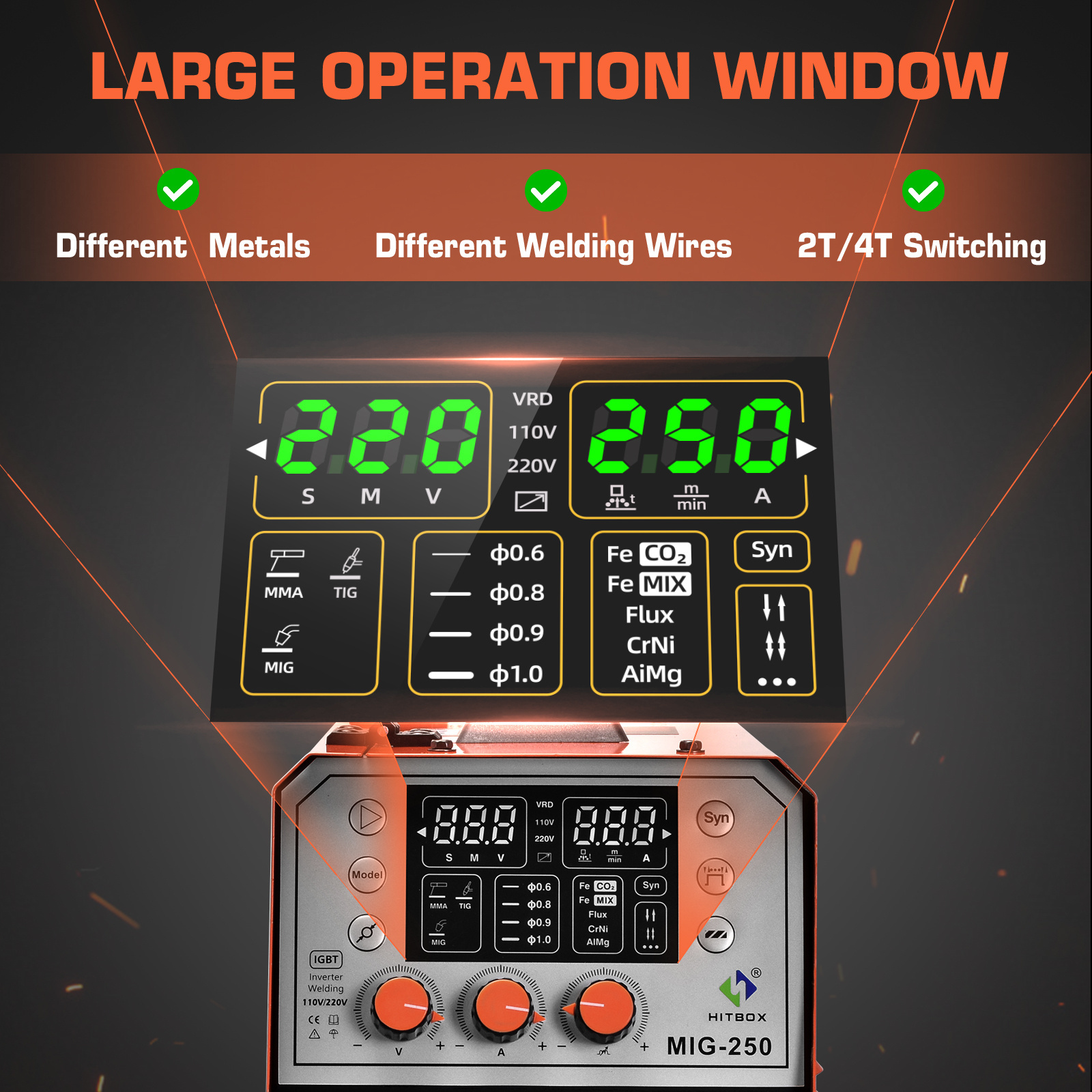 Digital Control Single Phase NBC 220 Igbt MIG Inverter Welding Machine Mig Welder Other ARC Welders