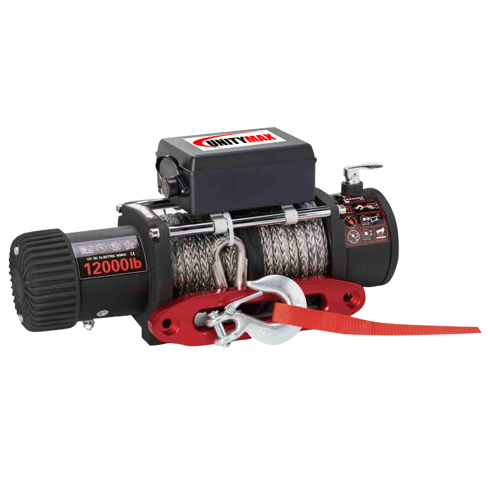 Steel and synthetic rope 3500lbs to 17000LBS 4x4 winch  with CE certificated electric car winch