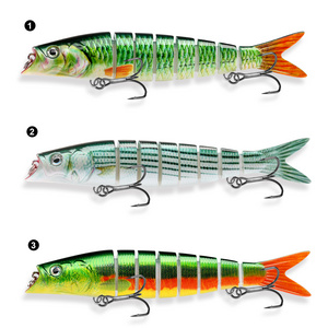 Custom fishing lure hard bait swimbait fishing lure 137mm 8 segmented jointed swimbait glide bait