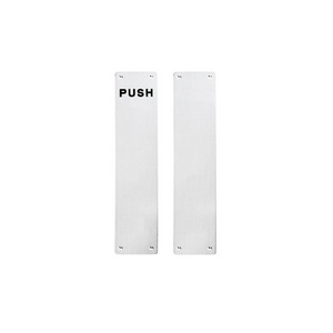 UNITY PUS01 Push Plate Surface Mount and Screws Included Stainless Steel Door Push Plate