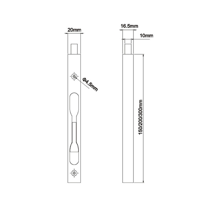 UNITY DBS01 Flush Bolt Strike Plate and Screws Included Stainless Steel Door Flush Bolt