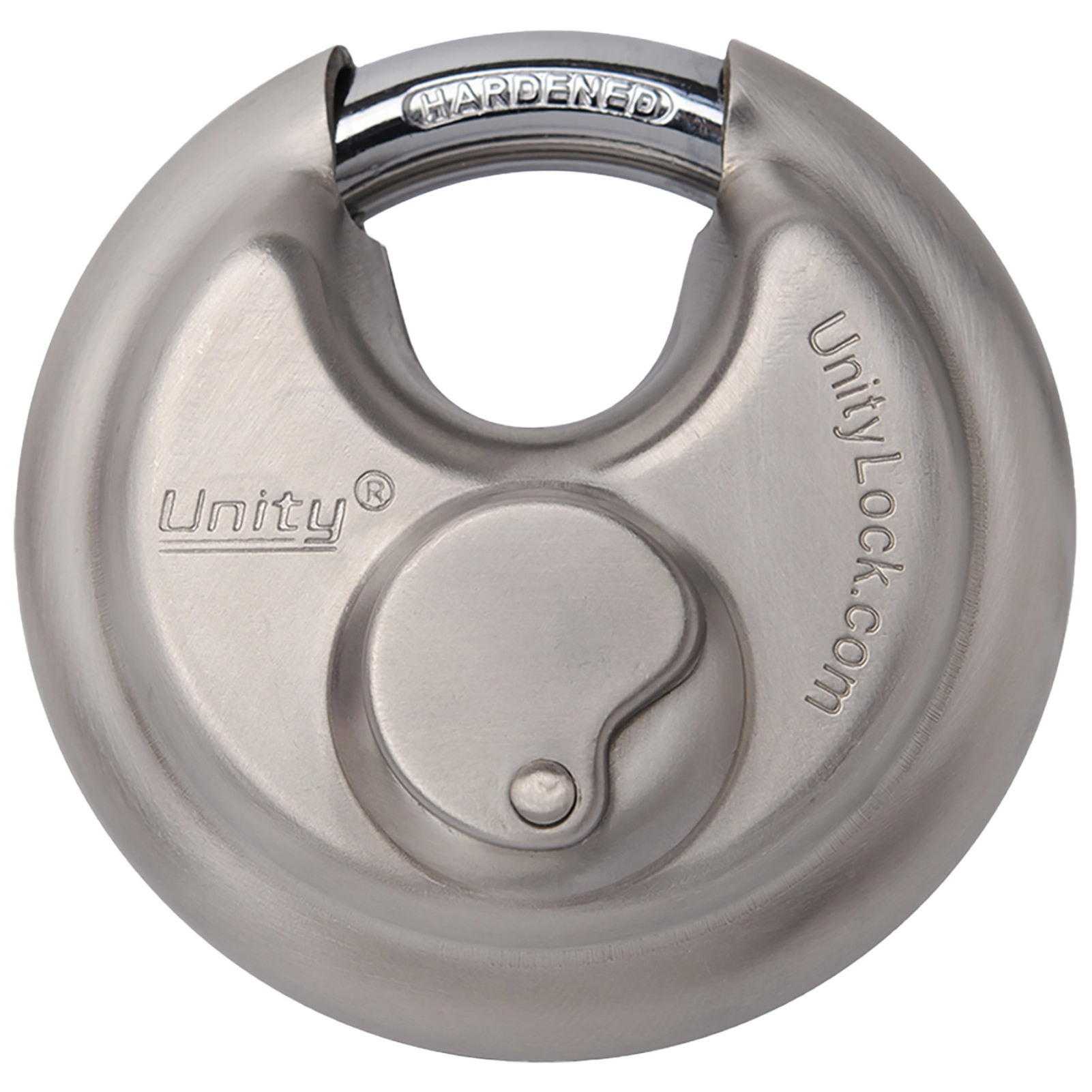 Stainless Steel disc Padlock with dust Cover, Keep Cylinder Clean, Keyway Protection 2-3/4