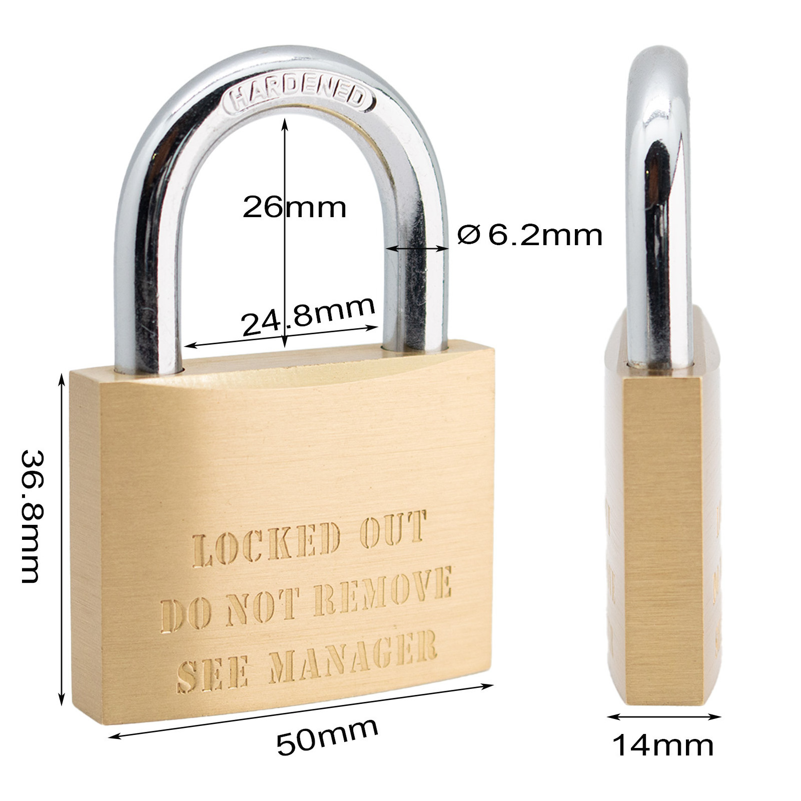 Solid Brass Padlock 50mm(2