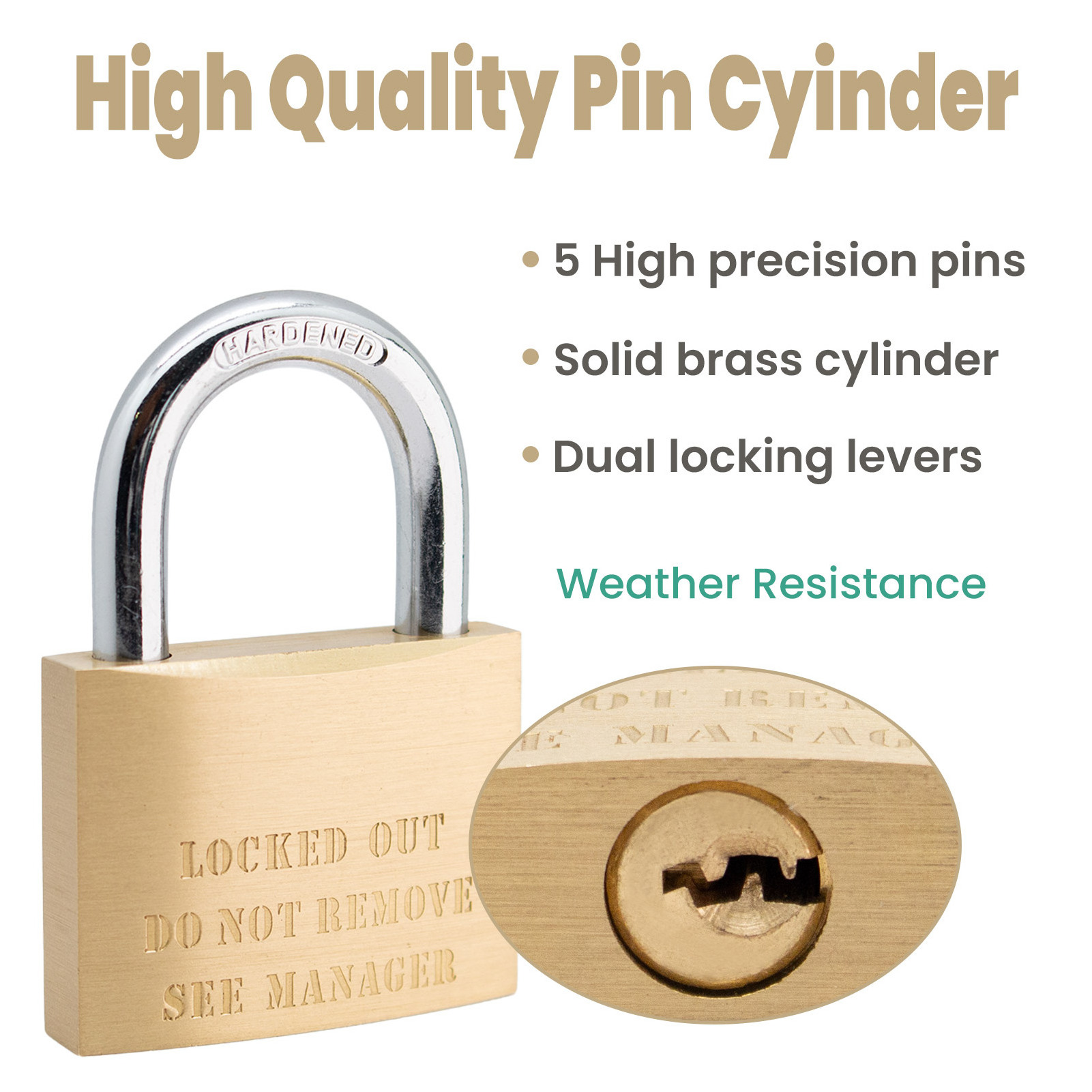 Solid Brass Padlock 50mm(2