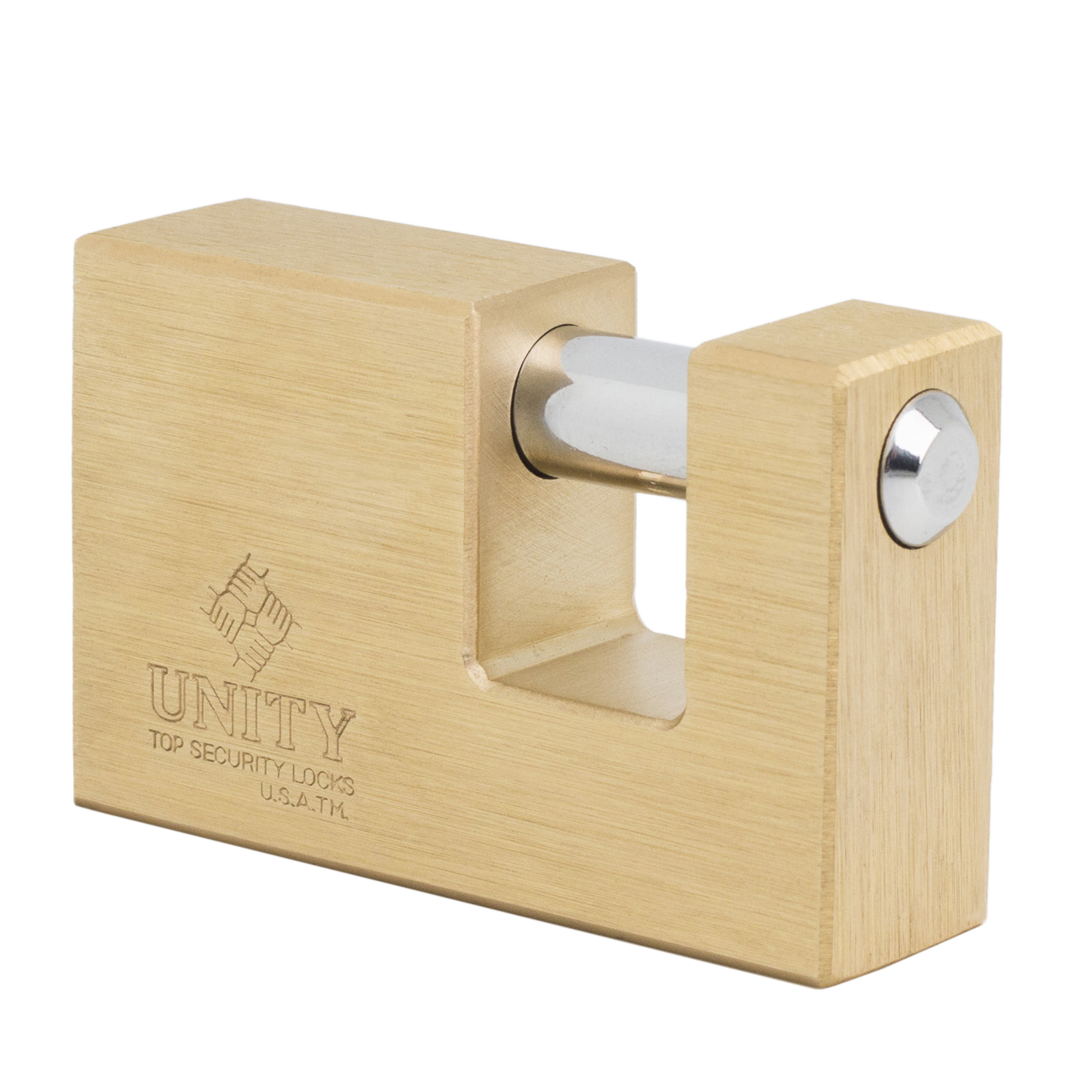 BSU Brass Rectangular Padlock With Cross Keys