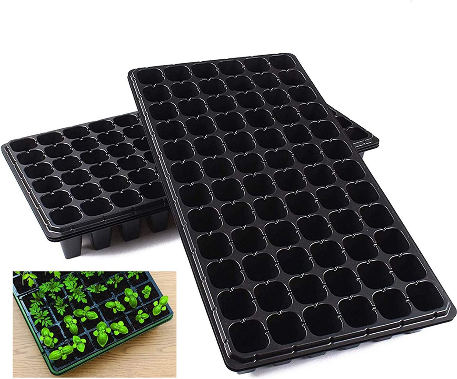 Black plant large 50 holes plastic seedling starter nursery wholesale rice seedling tray for sale