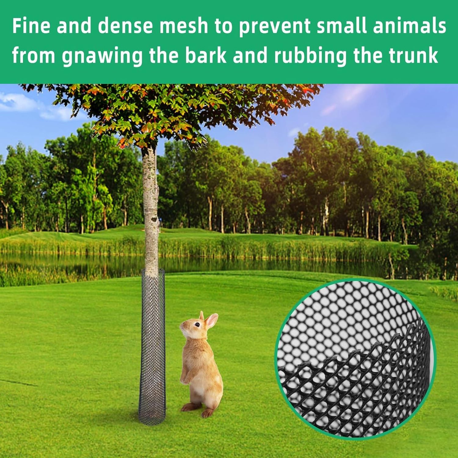 Mesh Tree Trunk Guard Wrap Around Tree Bark Guard Trunk Protector to Protect Tree from Animals Deer