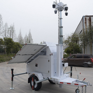 Portable Mobile Solar security surveillance Trailer  with CCTV and PTZ camera