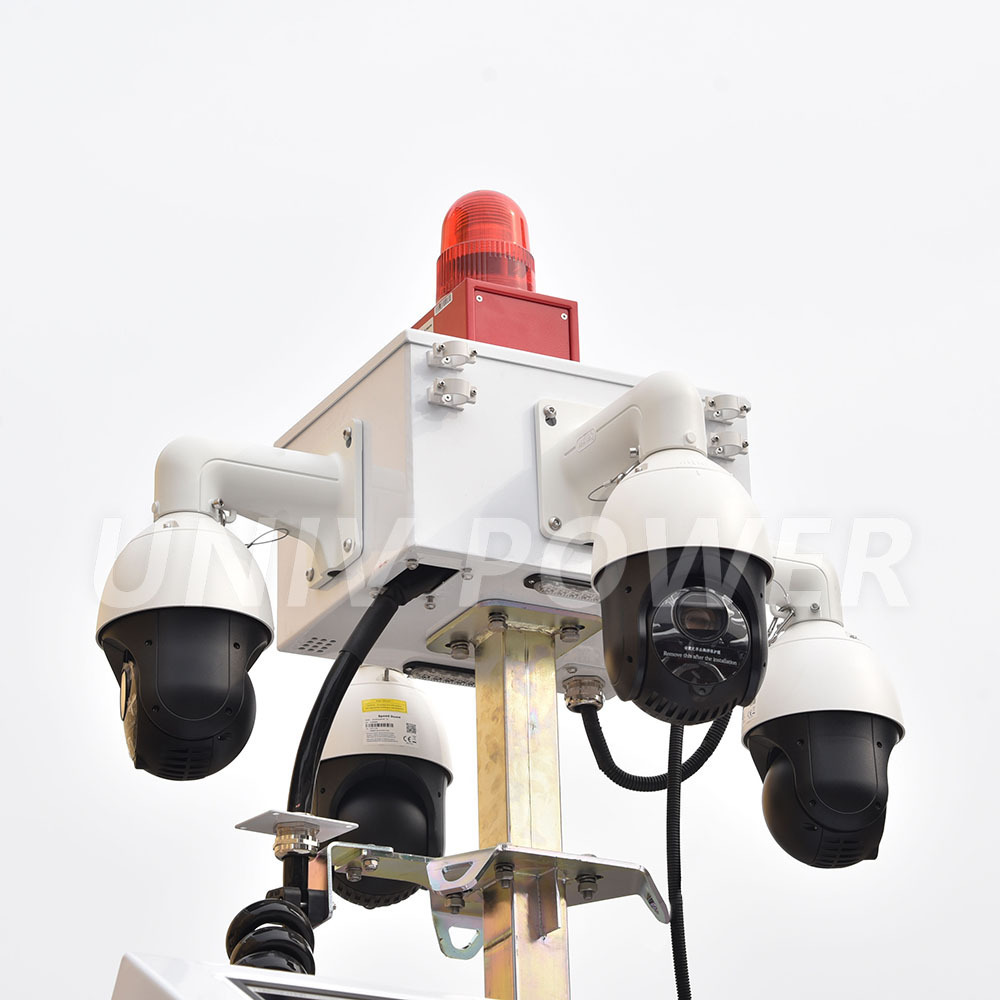 US standard mobile surveillance trailer solar CCTV trailer mobile security trailer