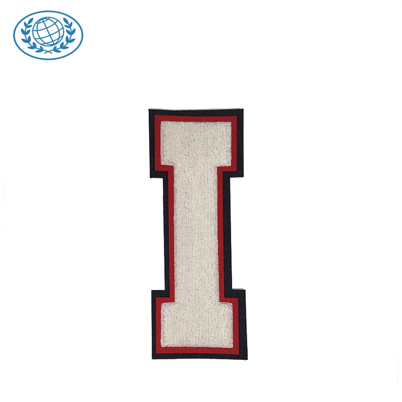 chenille Embroidery letters for school uniforms large alphabet letters