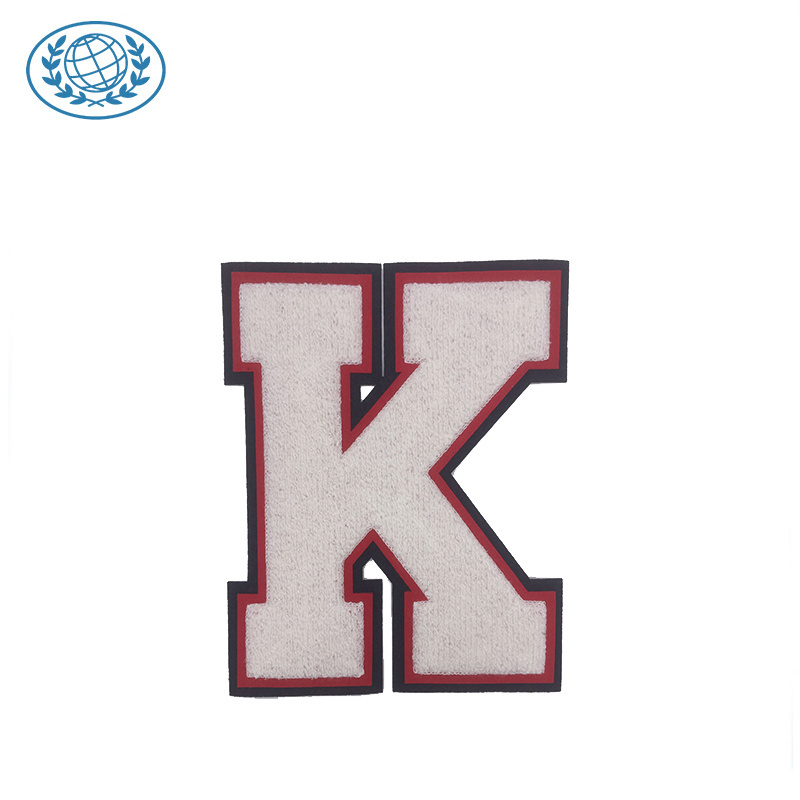 chenille Embroidery letters for school uniforms large alphabet letters