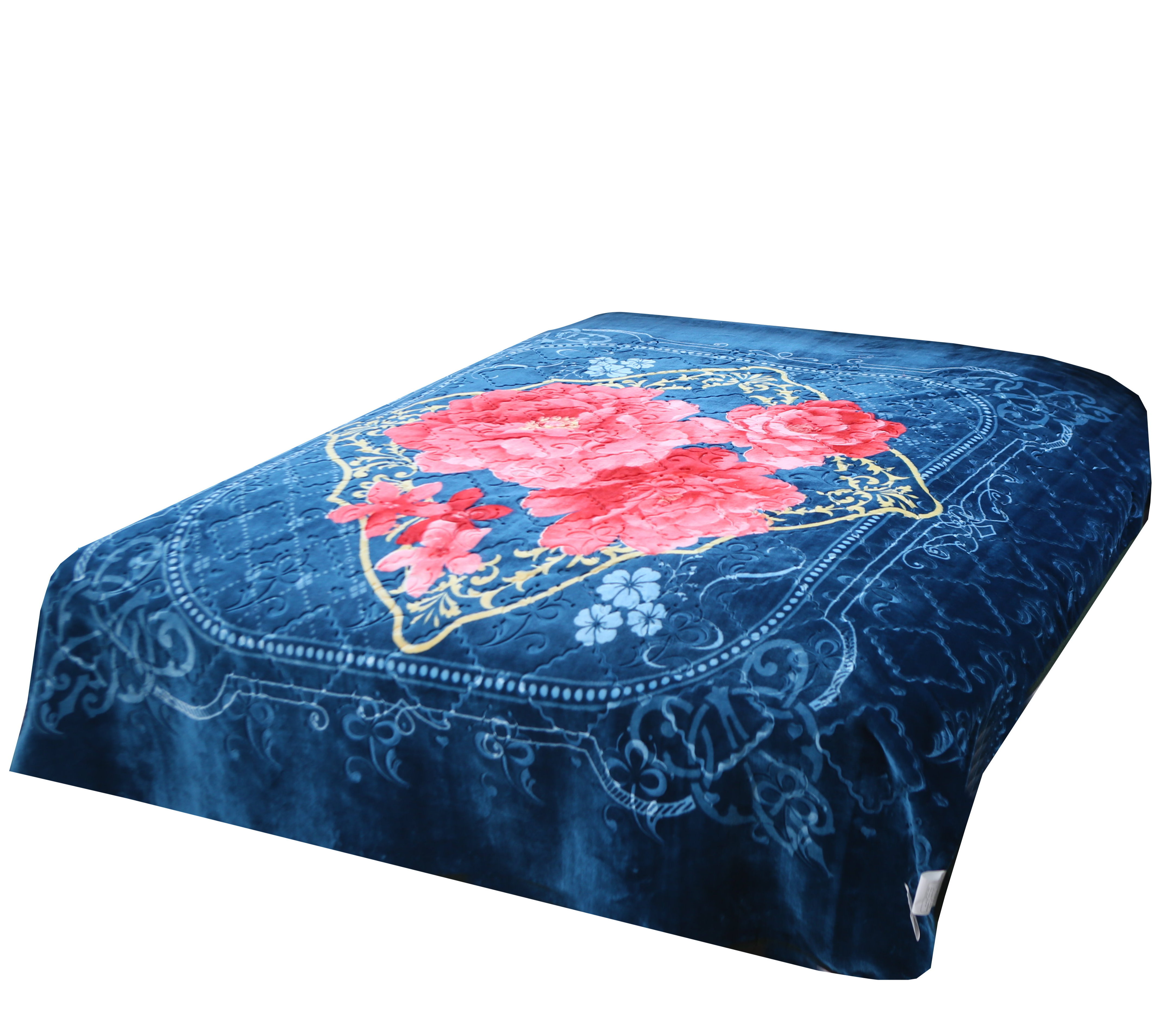 Ready to ship - 2 ply blankets korean style 7kg Raschel Quality 2 PLY 2SIDE Printed + Embossed Mink Blanket King size Queen size