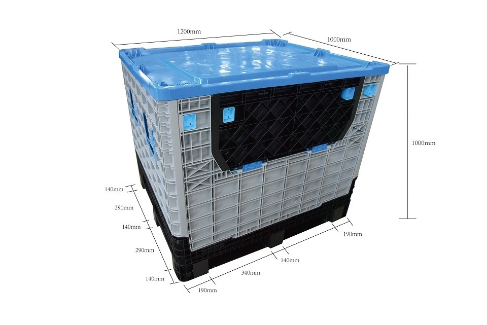 new high quality 2023 pp  plastic pallet box heavy duty large transport industry plastic pallet box large plastic containers