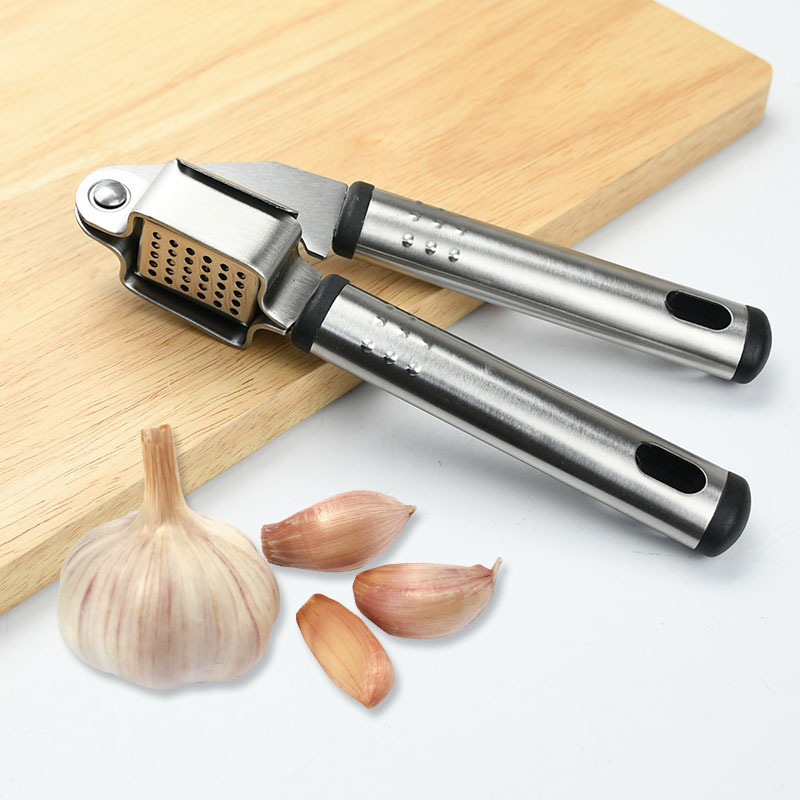 Multi-function  Presser Curved Garlic Squeezer Slicer Stainless Steel Garlic Presses