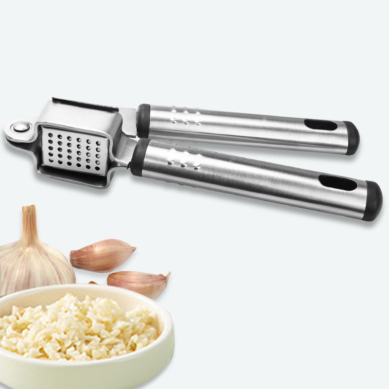 Multi-function  Presser Curved Garlic Squeezer Slicer Stainless Steel Garlic Presses