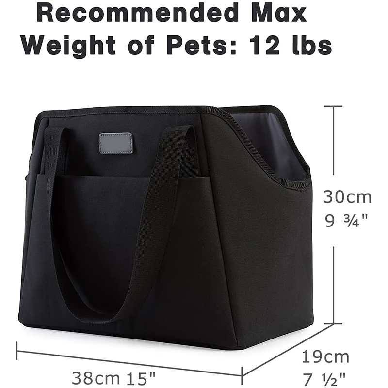 Foldable Polyester Soft-Sided Pet Carrier Tote Bag Small Dog Cat Carrier Purse with Adjustable Safety Tether For Outdoor