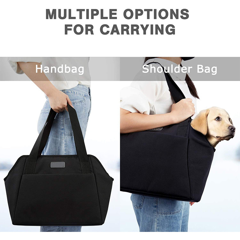 Foldable Polyester Soft-Sided Pet Carrier Tote Bag Small Dog Cat Carrier Purse with Adjustable Safety Tether For Outdoor