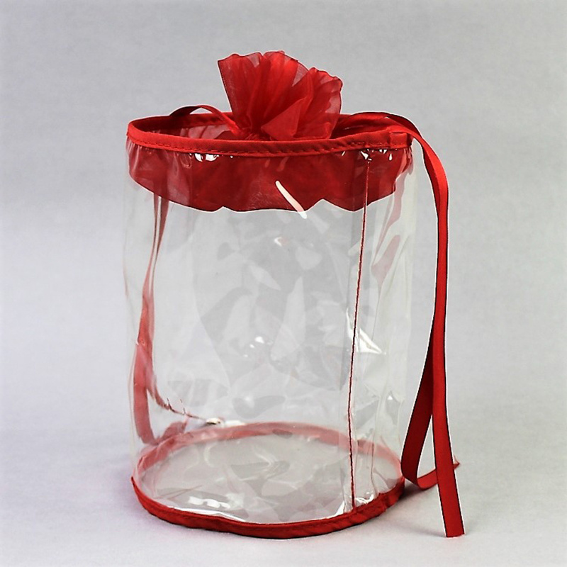 Custom Clear Vinyl Transparent PVC Gusset Bag Plastic Tote Shopping bag