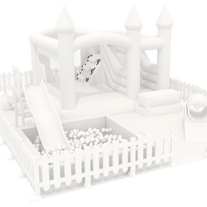 all white soft play equipment kids play playground outdoor ball pit with slide white Inflatable indoor ball pits slide