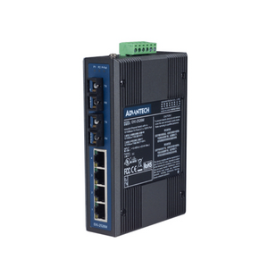 Advantech EKI-2526M 4+2 100FX Port Unmanaged PoE Industrial Ethernet Network Converter Switch