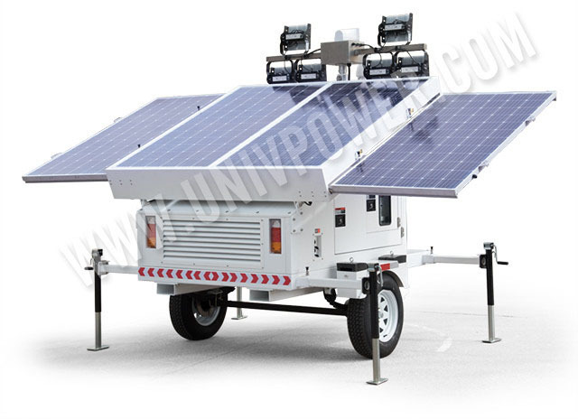 Good Price Mobile solar CCTV trailer with Solar energy System