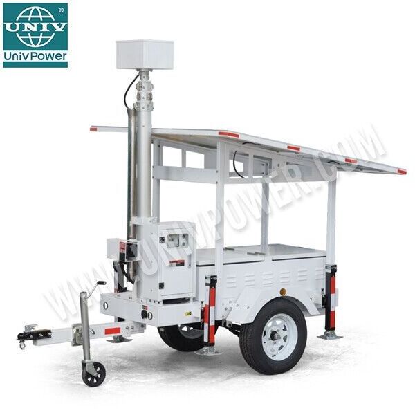 Good Price Mobile solar CCTV trailer with Solar energy System