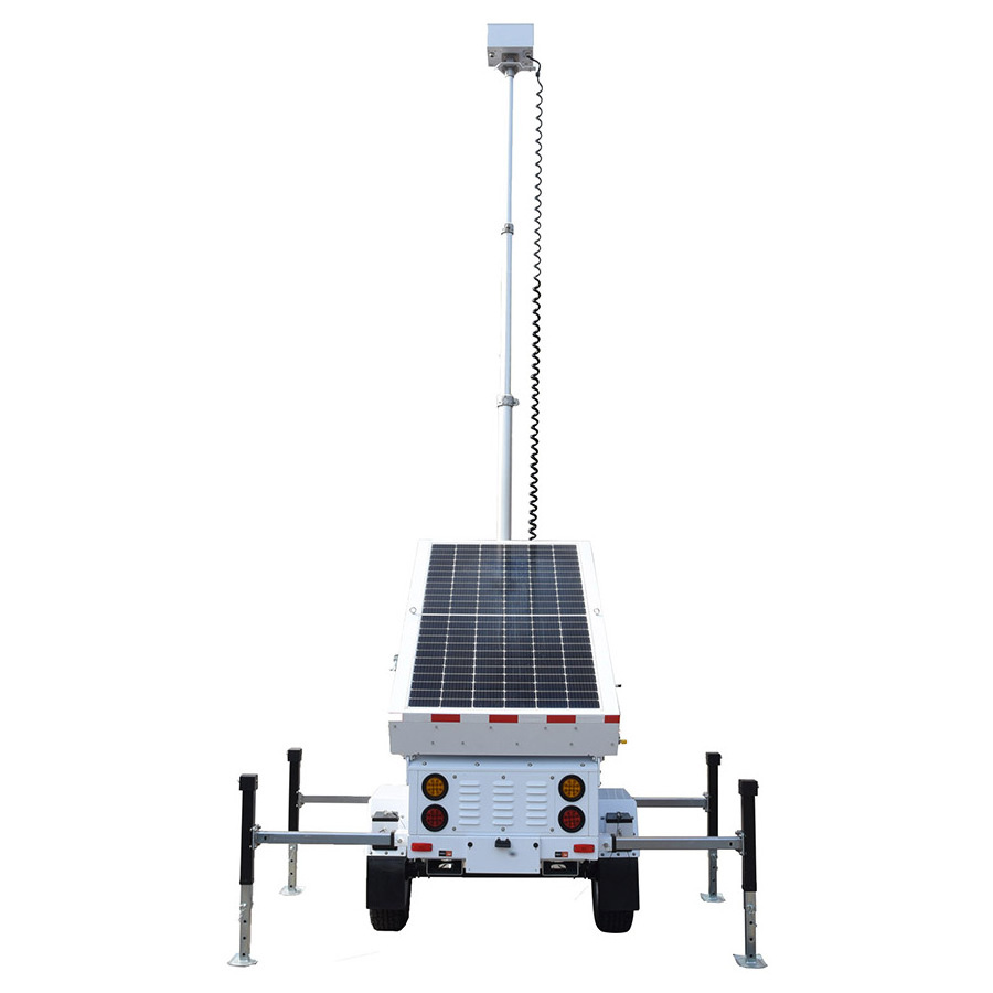 mobile solar energy cctv tower trailer Solar panel trailer