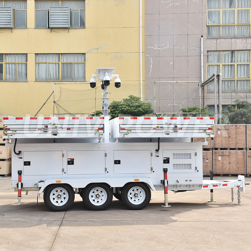 large capacity solar trailer mobile charging station