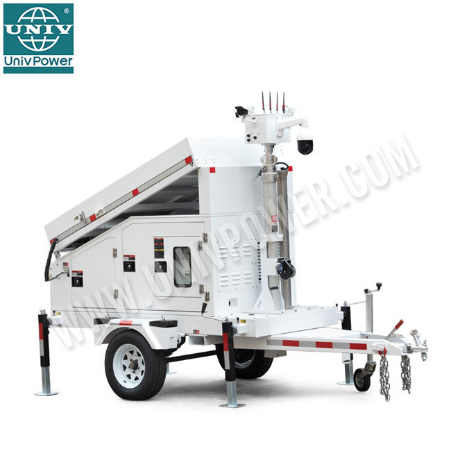 Good Price Mobile solar CCTV trailer with Solar energy System