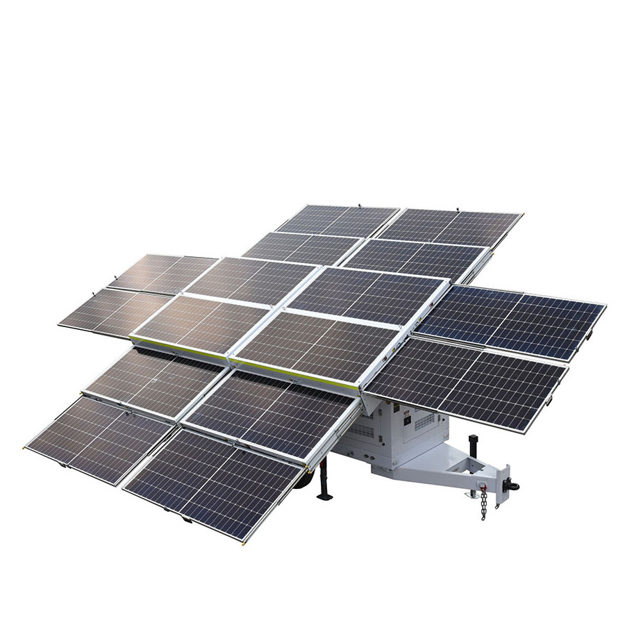 mobile solar energy cctv tower trailer Solar panel trailer