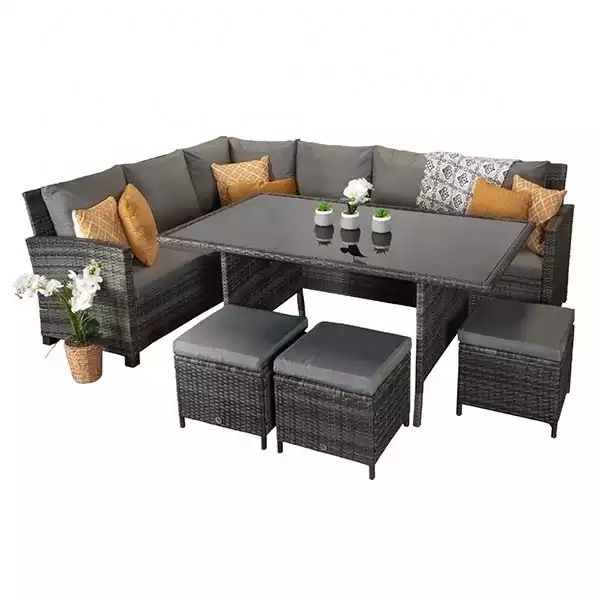 6pcs  Outdoor Furniture Garden Rattan Wicker Sofa Set