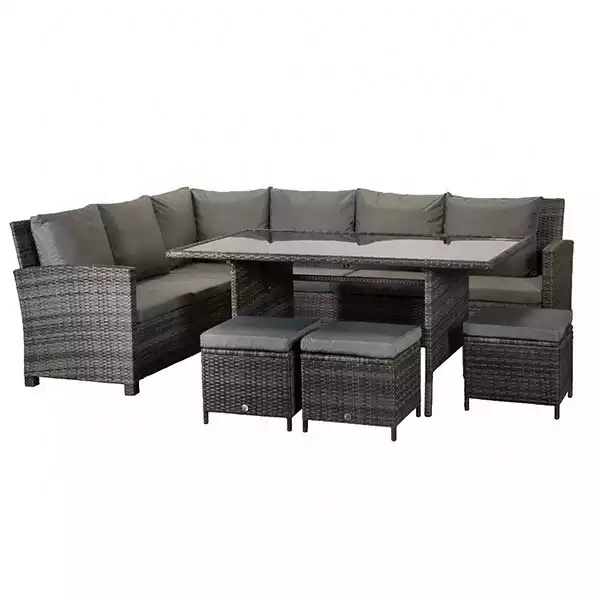 6pcs  Outdoor Furniture Garden Rattan Wicker Sofa Set