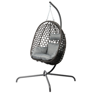 Hanging chair rattan outdoor furniture patio swings with frame hanging chair hammock egg with stand