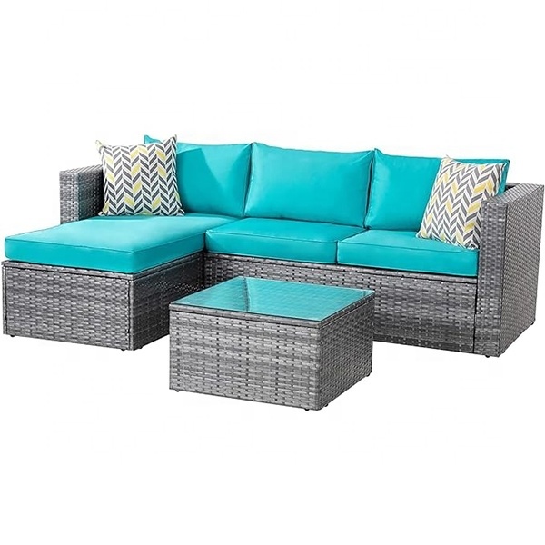 L Shaped Garden Sofa Set Wicker Outdoor Rattan Sofa Set Furniture Rattan Outdoor Garden Sofa sets indoor furniture