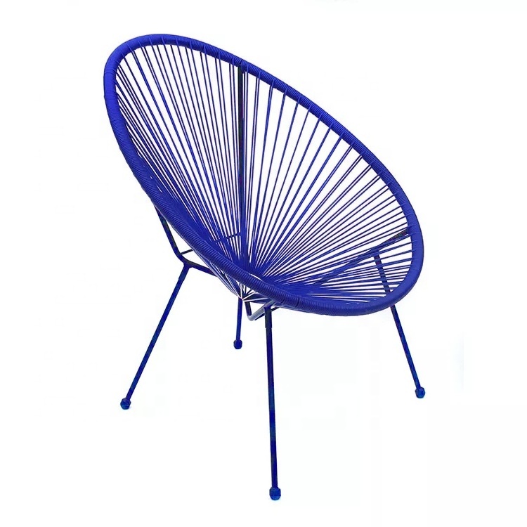 Acapulco Indoor Outdoor Oval  Lounge Patio  Chair Wicker String Chair Bistro Rattan Chair