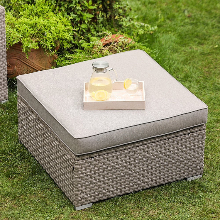 5pcs outdoor furniture sectional set warm grey wicker sofa garden line patio set modular outdoor sofa wicker rattan furniture